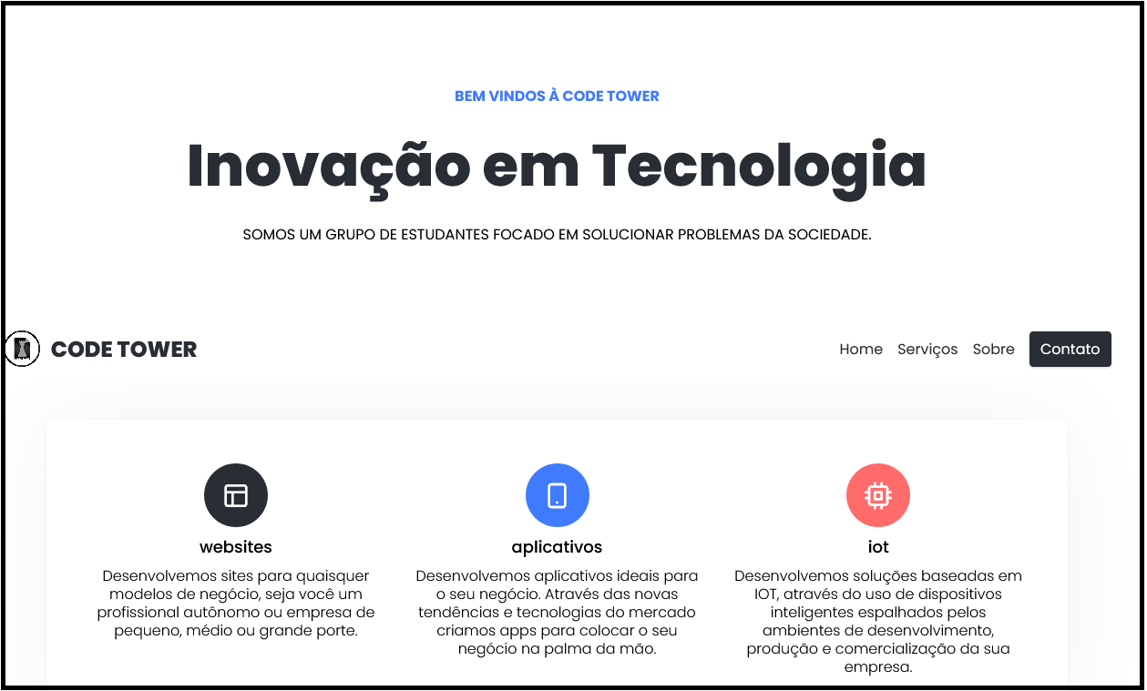 Imagem retirada do site da empresa júnior Code Tower